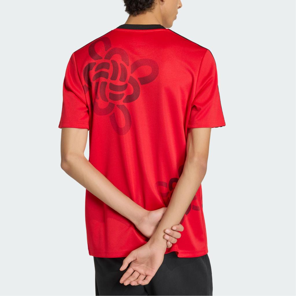 Adidas Oryginalny Manchester FW25 United Koszulka z opowieścią kulturową Wygodna Moda Okrągły Dekolt Sweter Codzienny Krótki Rękaw Koszulka Piłkarska JM5568