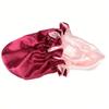 1pc Two Tone Satin Hat Silk Bonnet for Sleeping Satin Bonnets Double Layer Reversible Hair Cap Bonnet for Women Long Curly Braid