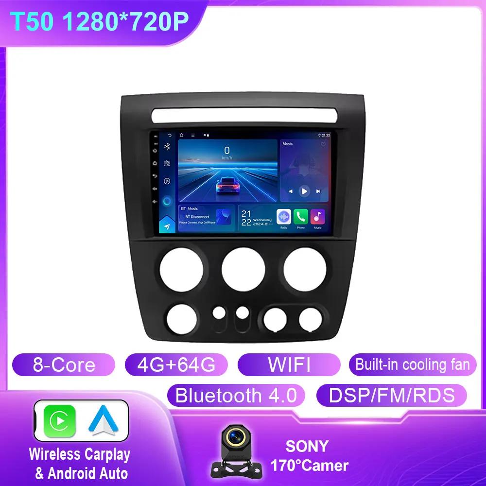 Wireless Carplay Android Car For Hummer H3 1 2005 - 2010 Car Radio Multimedia Video Player Navigation stereo GPS 4G WIFI BT QLED