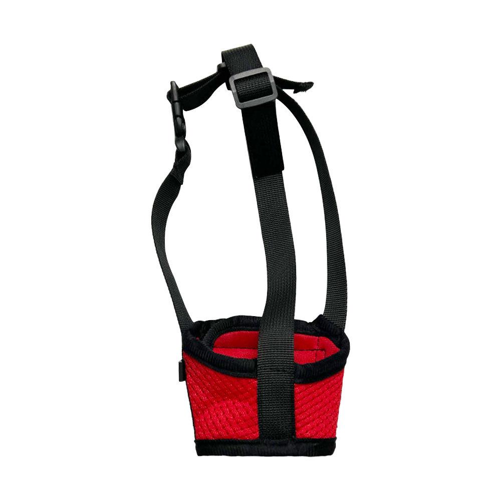 Atmungsaktiver Hundemaulkorb aus Netzstoff: Gegen Bellen, Beißen und Verschlucken.