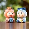 Anime Shin-chan Flocking Animal Series: Q Version Panda & Elephant Figure Toy Ornament