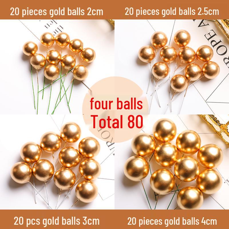 Valentine's Day & Birthday Cake Topper: Gold, Silver, and Colorful Transparent Wishing Balls Decoration