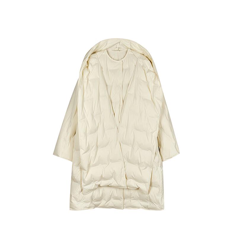 LESS 2024 Autumn Loose Fit Mid-Length Down Jacket