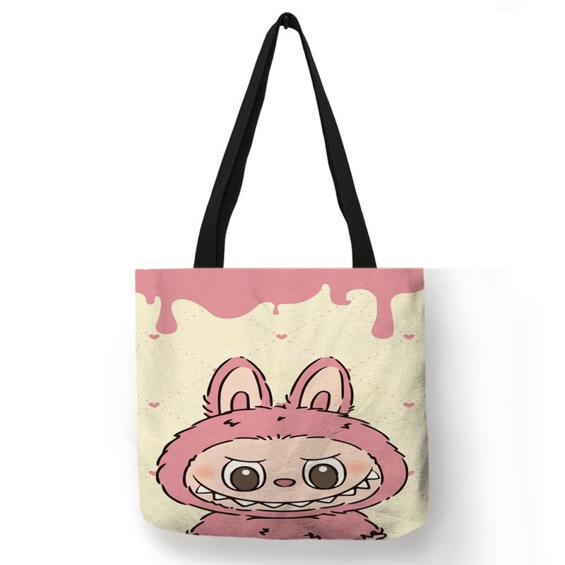 

Трендовая персонализированная сумка-шоппер с принтом Labubu 5405