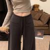 Drawstring Casual Pants Women Loose Wide Leg Pants Fashion Straight Leg Pants  Jogging