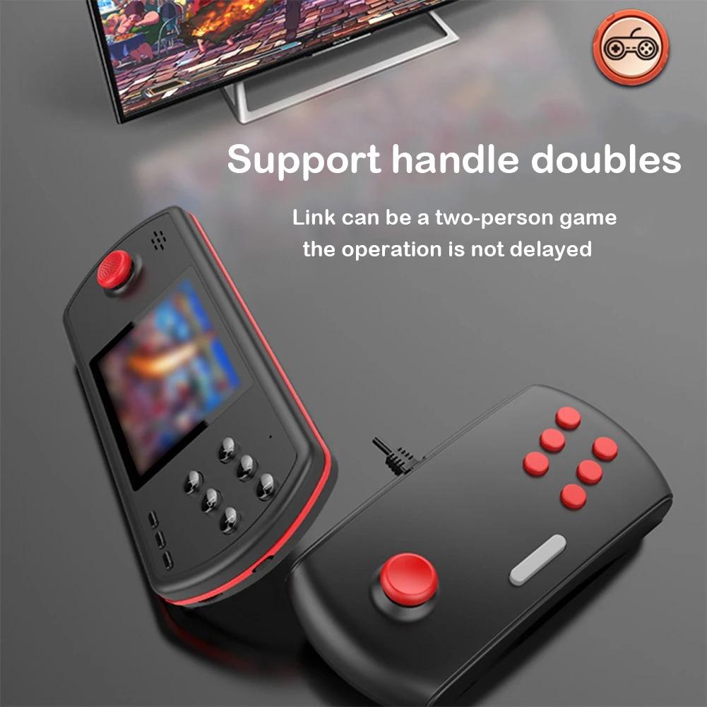 D22 Handheld Game Console with Dual System, Linux + Android, 3.5 Inch IPS Screen, Built-in 5000 Classic Games, Support AV Dual/Single Player