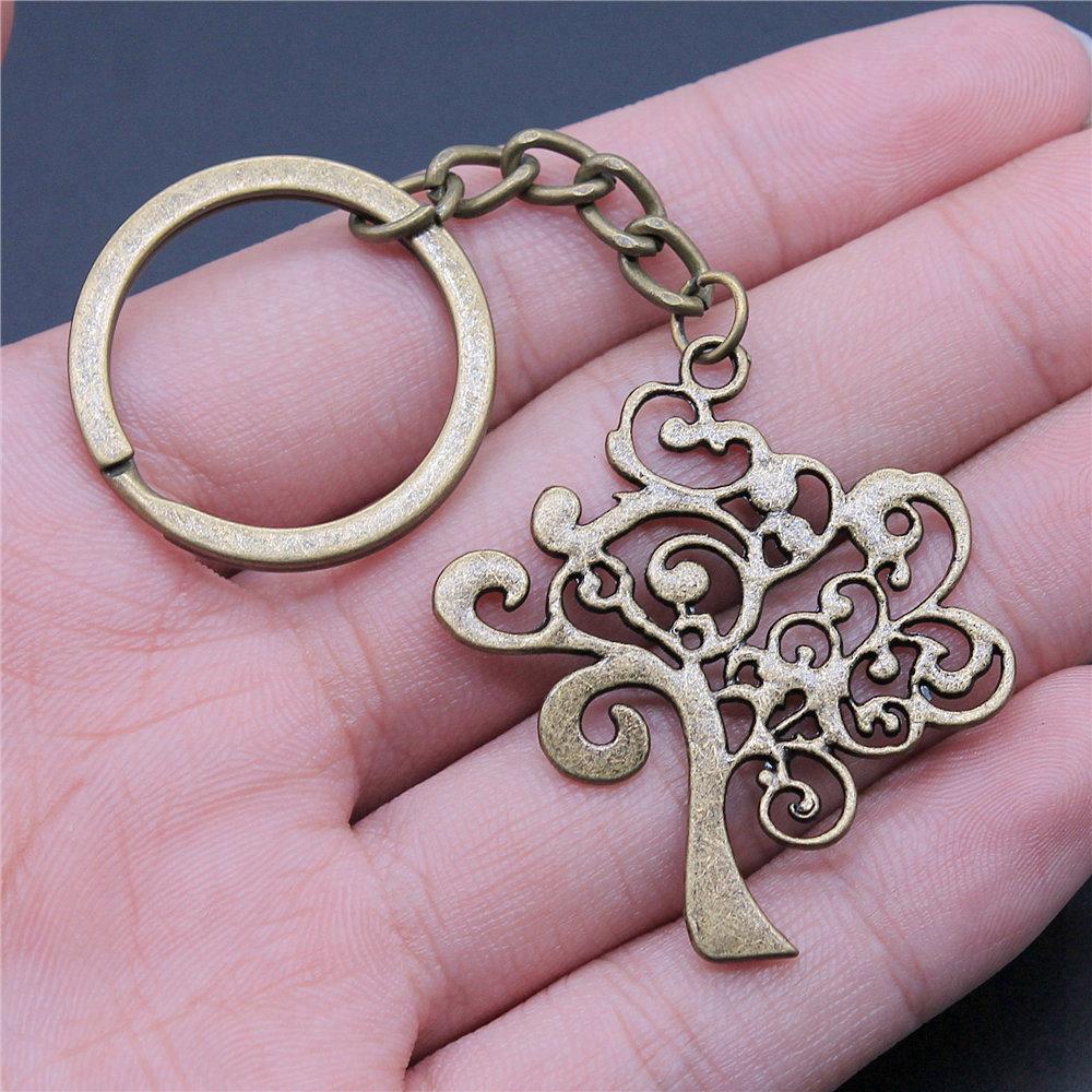 28mm Schlüsselanhänger Lebensbaum Kabbalah Hochzeitsschmuck Zubehör QY054