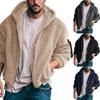 Men's New Winter Double-Faced Fleece-Lined Warm Hooded Zip-Up Casual Jacket