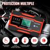 Chargeur de batterie - AIMOONSA - 10 A/5 A (12V/24V) - Intelligent - Écran LCD tactile - 5 modes