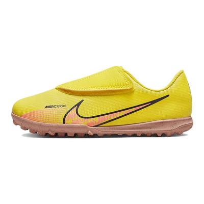 Mercurial Vapor 15 Club TF Round Head Comfortable Grassland Non-Slip Shock Absorbing Wear-Resistant Low-Top Kids Football Shoes Yellow DJ5966-780