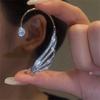 1PC Angel Wings Crystal Clip Earrings Simple Zircon Ear Stud for Women Piercing Ear Cuff Earring Jewelry Birthday Gift