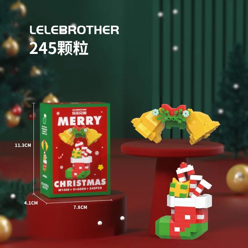 Hot DIY Model Christmas Building Block Santa Claus Snowman Christmas Tree Building Block Toy Christmas Decoration Party Favours