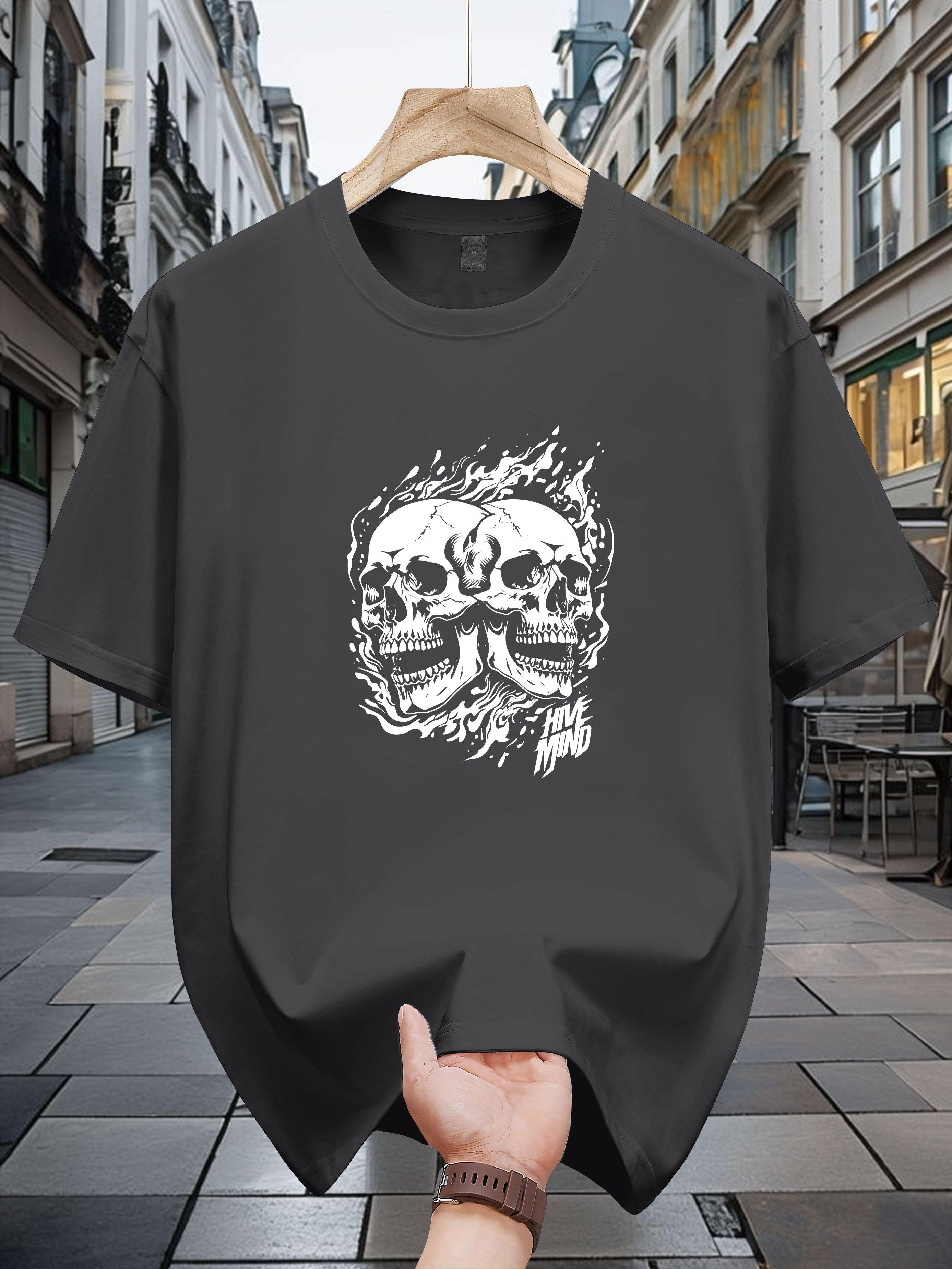 Casual Skull Print T-shirt XL