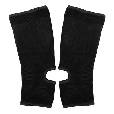 1 par de protetores de tornozelo esportivos, equipamento de proteção para sanda, muay thai, boxe, karatê, taekwondo, preto, L
