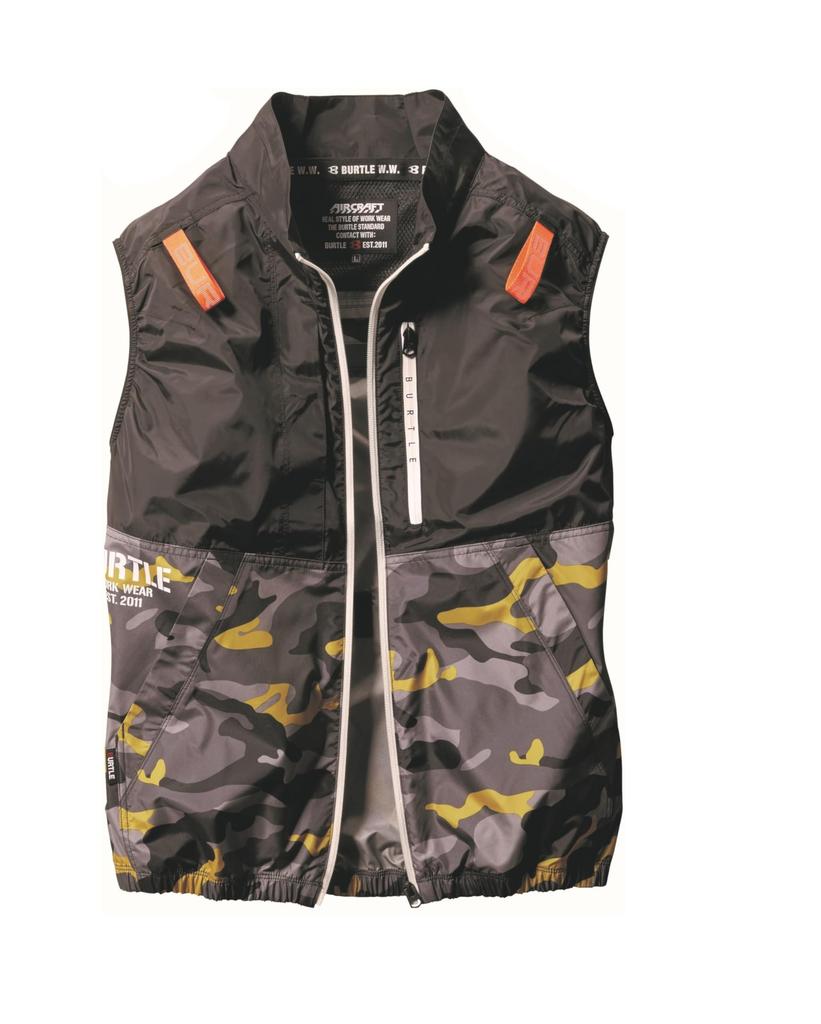 BURTLE Air Craft Vest (Unisex) for Spring/Summer, Yellow Camo, AC2014, Size 7, XXL