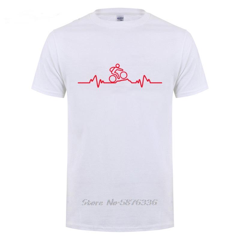 

Funny Birthday Gifts Men Husband Dad Father Guys Friend Son Mountain Biker Heartbeat Pulse Cyclinger T Shirt Cycle TShirt S