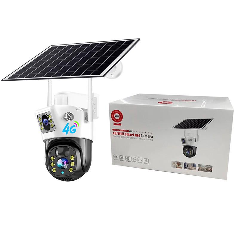 4G Dual-Lens Solar Surveillance Camera Set with Free Shipping