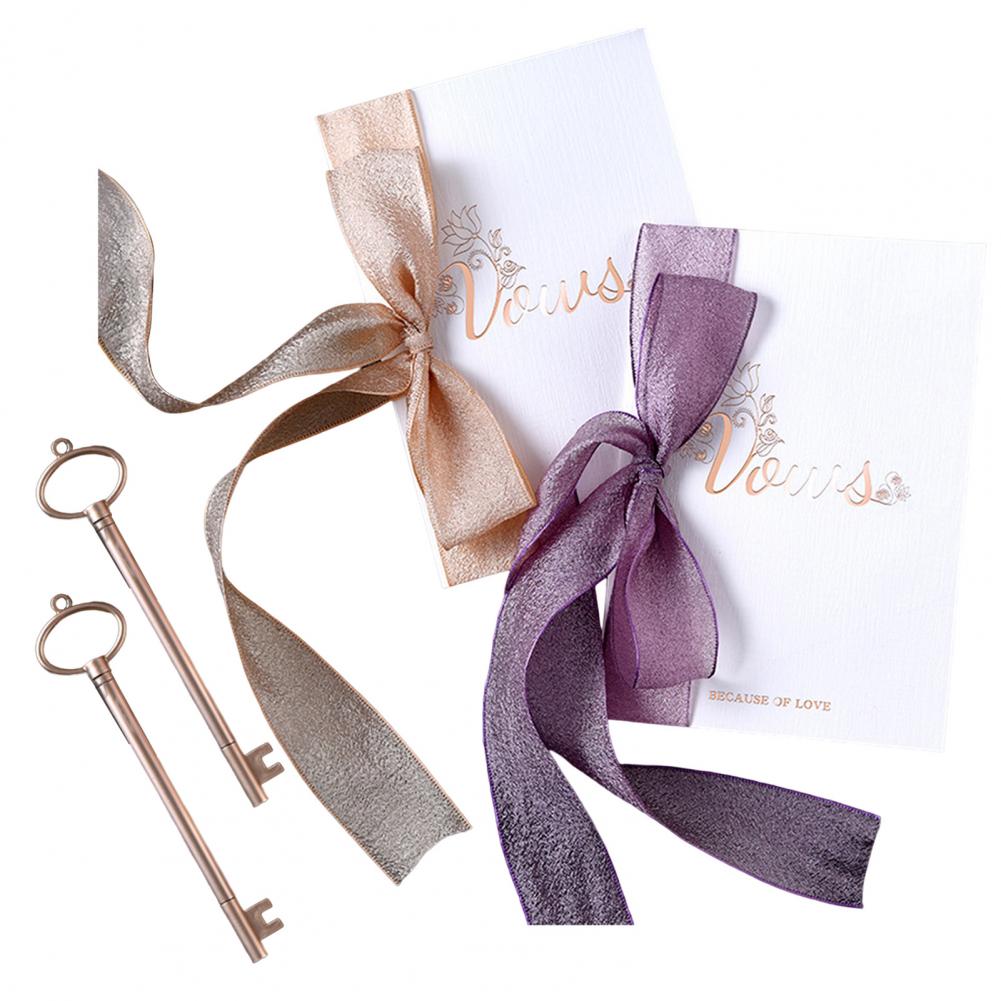 2pcs Vow Books Mariage Post Card Bride And Groom Wedding Decoration Engaged Enveloppe Bridal Shower Anniversary Gift His And Her