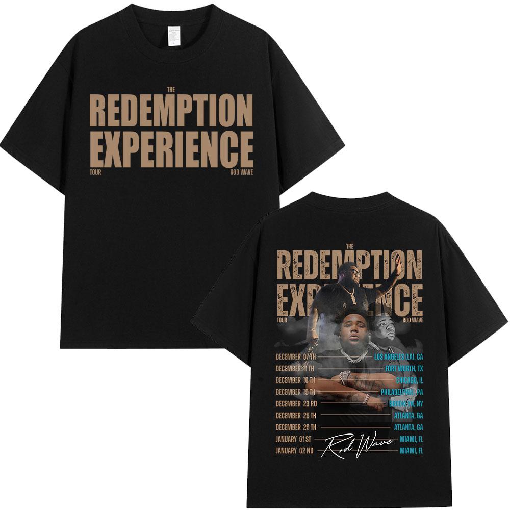 

2026 Rap Artist Rod Waves The Redemption Experience Tour Mens and Womens Clothing HipHop Fashion TShirts M