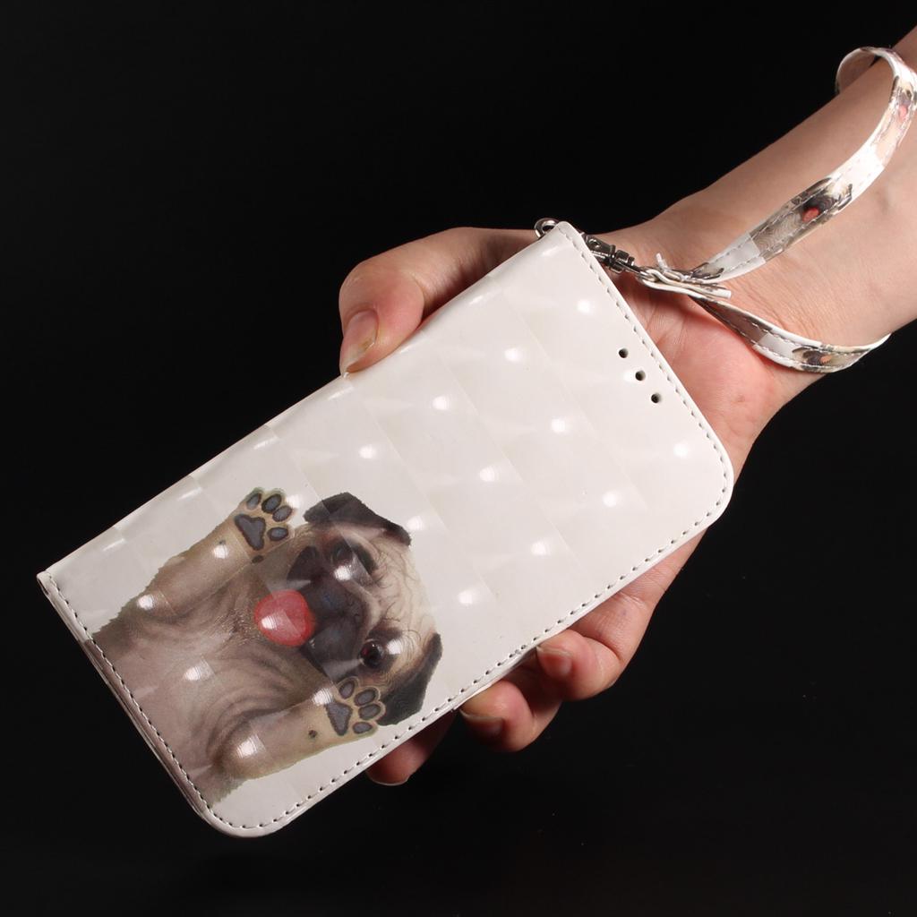 3D Painting Pekingese Pattern Wallet PU Leather Case with For iPhone Samsung Umidigi Infinix  TECNO...Suitable for Over 900 Phone Models