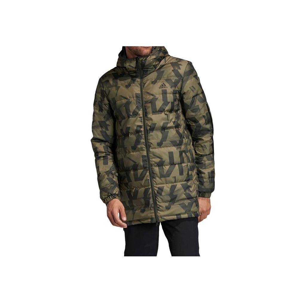 Adidas Outdoor Reversible Mid-Length Down Jacket Winter Men Outerwear Olive-Brown FR6635