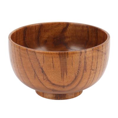 Wood Soup Bowl Unique Texture Exquisite Smoothly Round Wooden Bowl for Rice Noodle Salad Fruit