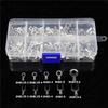 ABUL-640Pcs 10 In 1 Terminals Non-Insulated Ring Fork U-Type Brass Terminals Assortment Kit Cable Wire Connector Crimp Spade