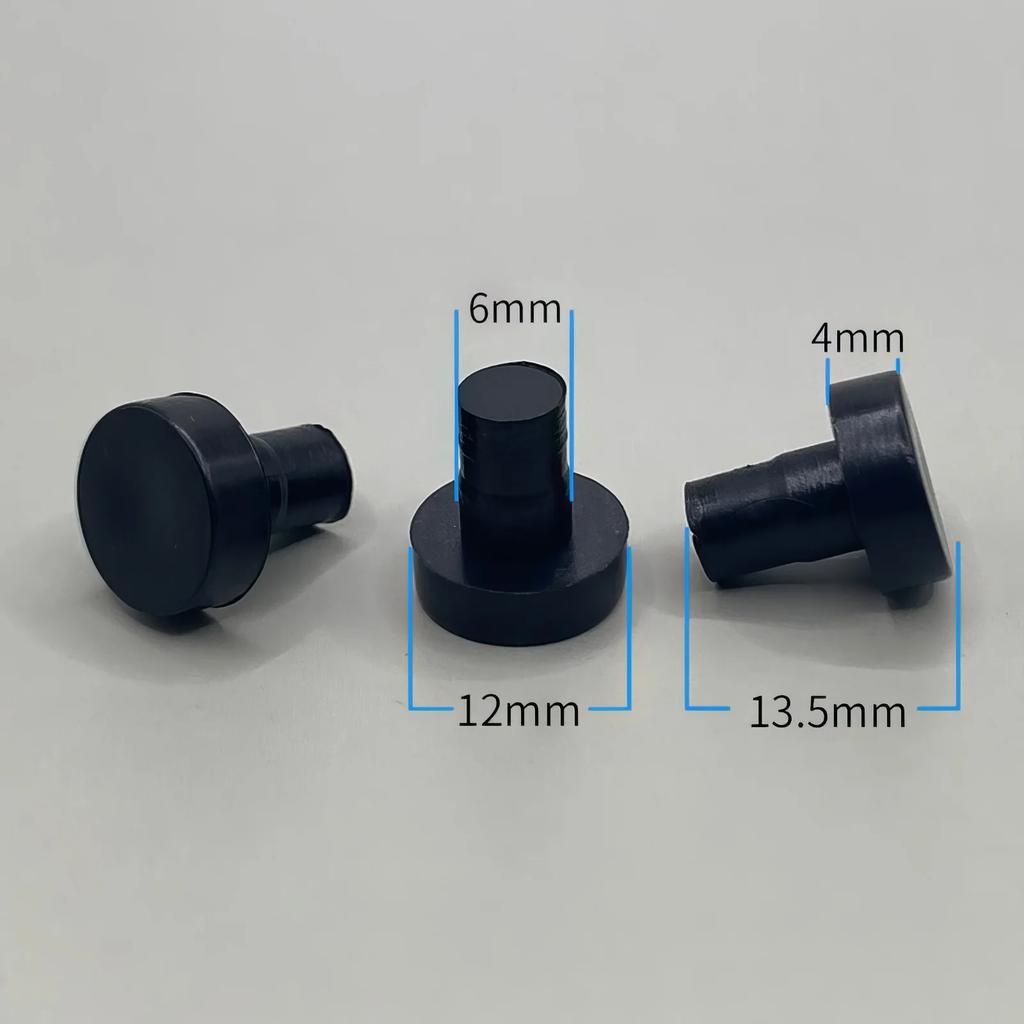 50Pcs M5 M6 Glass Top Table Furniture Embedded Bumper with Stem Rubber Screw Hole Plug Anti Slip Foot Pads Cabinet Door Grippers