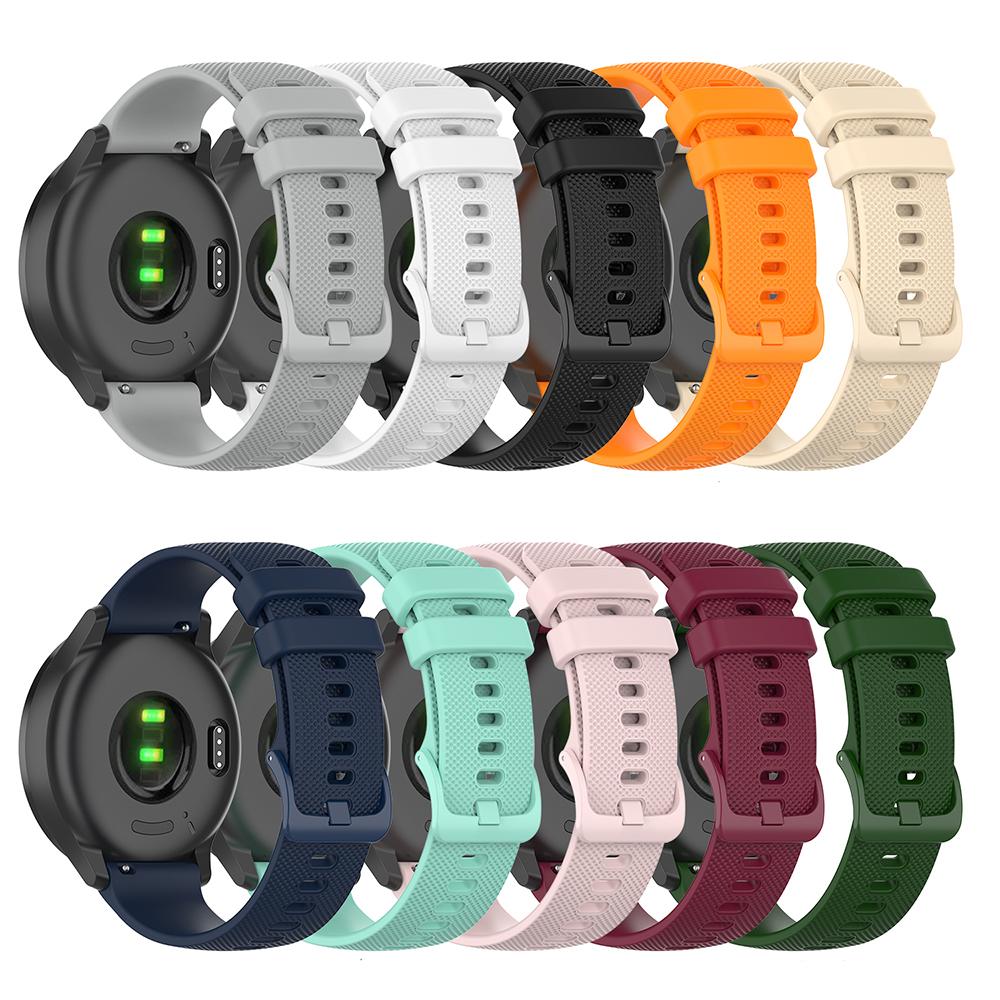 18mm 20mm 22mm Silicone Strap For Garmin Vivoactive 6/5/4/3 Venu 3/3S/2/2S Replacement Watch Band for Forerunner 970 570 245