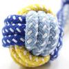 Cotton Rope Dumbbell Dog Toy Bite Resistant Knotted Rope Puppies Chew Toy Boredom Stress Relief Pet Teething Cleaning Interactive Toy