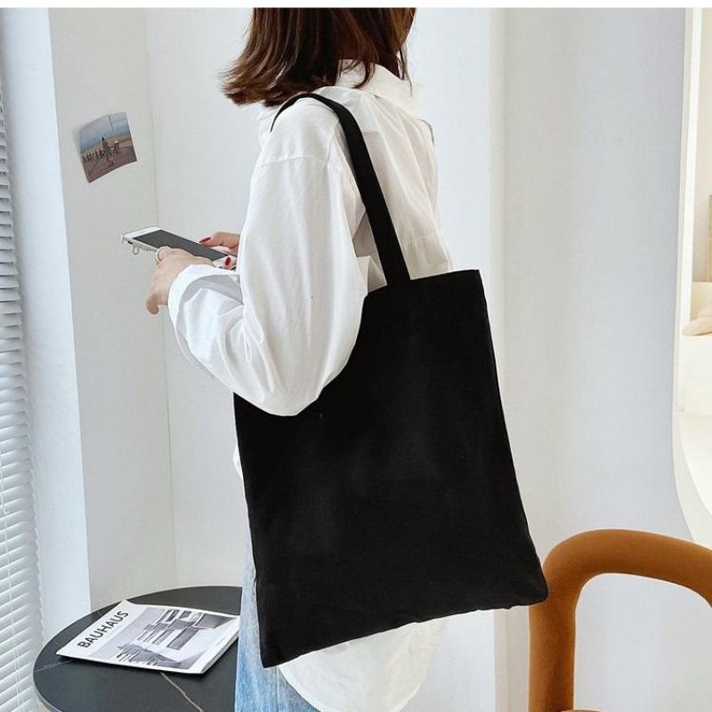New Women Shoulder Bags Canvas Female Reusable Shopping Bags Large Capacity Handbags Casual Foldable Bag for Ladies