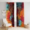 Beautiful Indian Bohemian Psychedelic Hippie Tie Dye Window Curtain Panels for Bedroom, Living, Balcony (Multi Tie Dye Elephant)