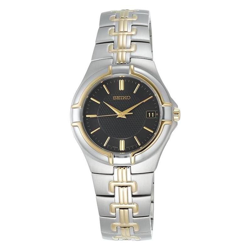 SEIKO 30-meter waterproof sports versatile Quartz Steel Strap 39mm men s watch black dial SGEC68 чёрный