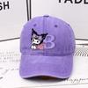 Kuromi Letter A-Z Baseball Cap for Women Sanrios Summer Adjustable Sun Hat Anime Cute Retro Sunbonnet Adult Headgear Kids Gifts
