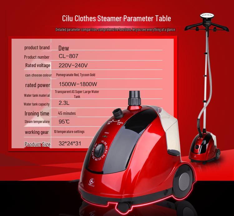 Portable Handheld Garment Steamer and Iron, Vertical Ironing Machine for Home Use