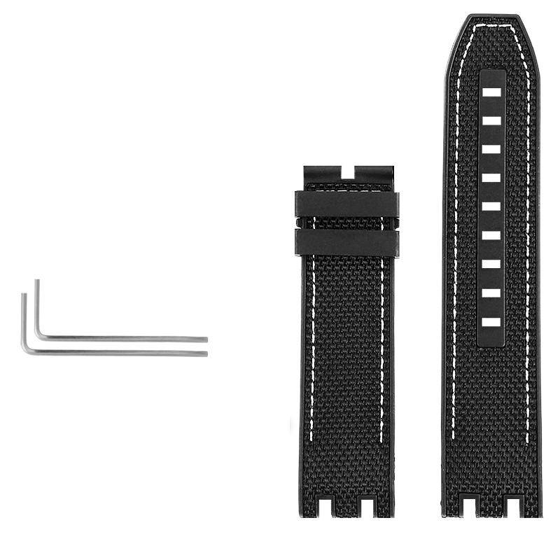 For Tissot 1853 men's T115.427A Nylon Rubber Strap T115417A Replacement Watch Bands Racing Series Watche Accessories