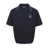 MALBON GOLF Summer Pleated Half-Open Collar T-Shirt Navy (Man)