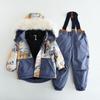 Combinaison de ski hiver 2024 pour enfants - Ensemble trois pièces doublé polaire, coupe-vent et imperméable pour bébés