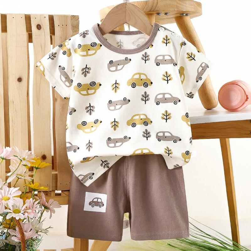2pcs/set Children's Sets Kids Clothes Boys Girls T-shirt Shorts Summer Cotton Short Sleeve Baby Children Clothing Toddler Suit