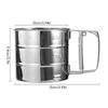 Stainless Steel Flour Sifter For Baking Powder Sugar Matcha Sifting Shaker Fine Mesh Flour Sifter Sieve Commercial-Grade Homemade Macarons