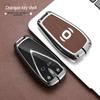 Changan Qiyuan A05/A06/A07 Remote Key Cover: Metal Shell with Leather Snap Button for Q05 125MAX