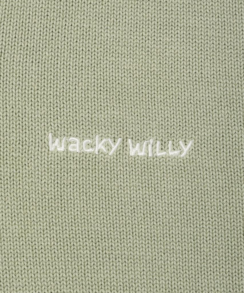 WACKY WILLY Vintage Washed Collared Knit Green