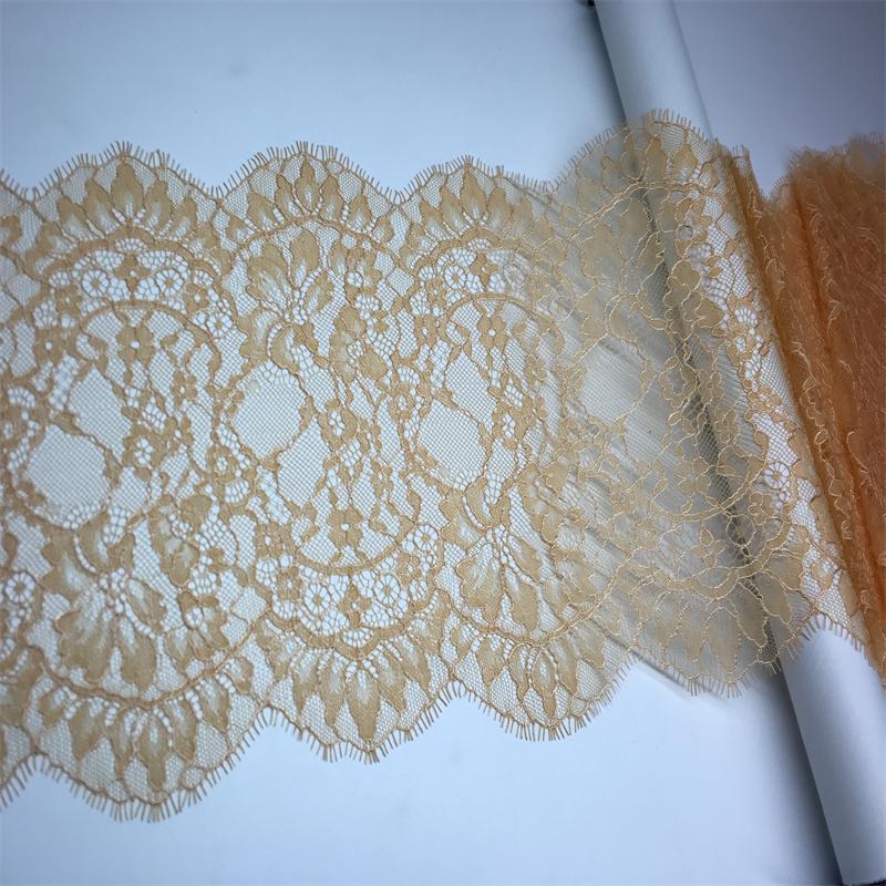 ( 4 Colors ) 3m x 22cm French Chantilly Lace, Non-stretch Eyelash Lace Trim for Bra, Underwear, Lingerie, Dress, Garment, Sewing & Crafting