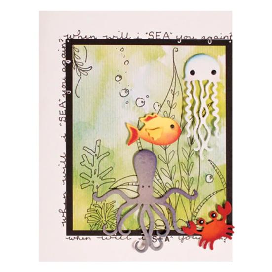 Jellyfish Octopus Crab Metal Cutting Dies DIY Scrapbooking Paper Cards Stencil