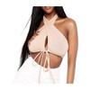 Missy Empire Womens/Ladies Wrap Halter Neck Crop Top