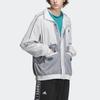Adidas Casual Letter Print Color-block Loose-fit Long-sleeve Jacket Unisex Gray