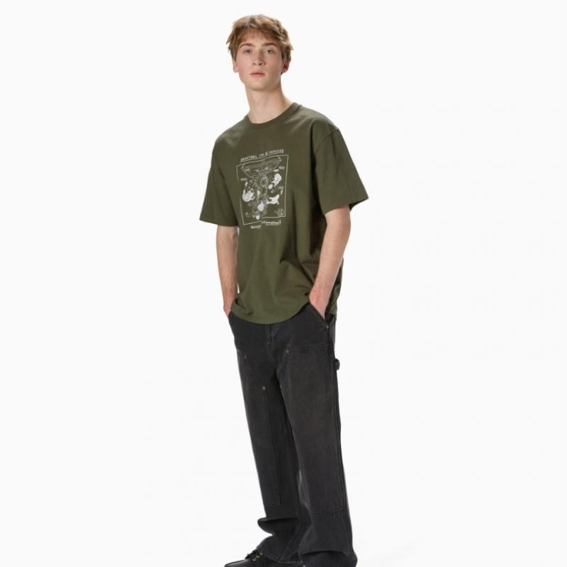 Dieses Ist Niemals Das Ging Basketball-T-Shirt Oliv