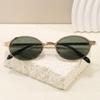 Hong Kong Style Women'S Sunglasses Oval Shape Uv400 Protection Men'S Sun Glasses Holiday Travelling Glasses For Women