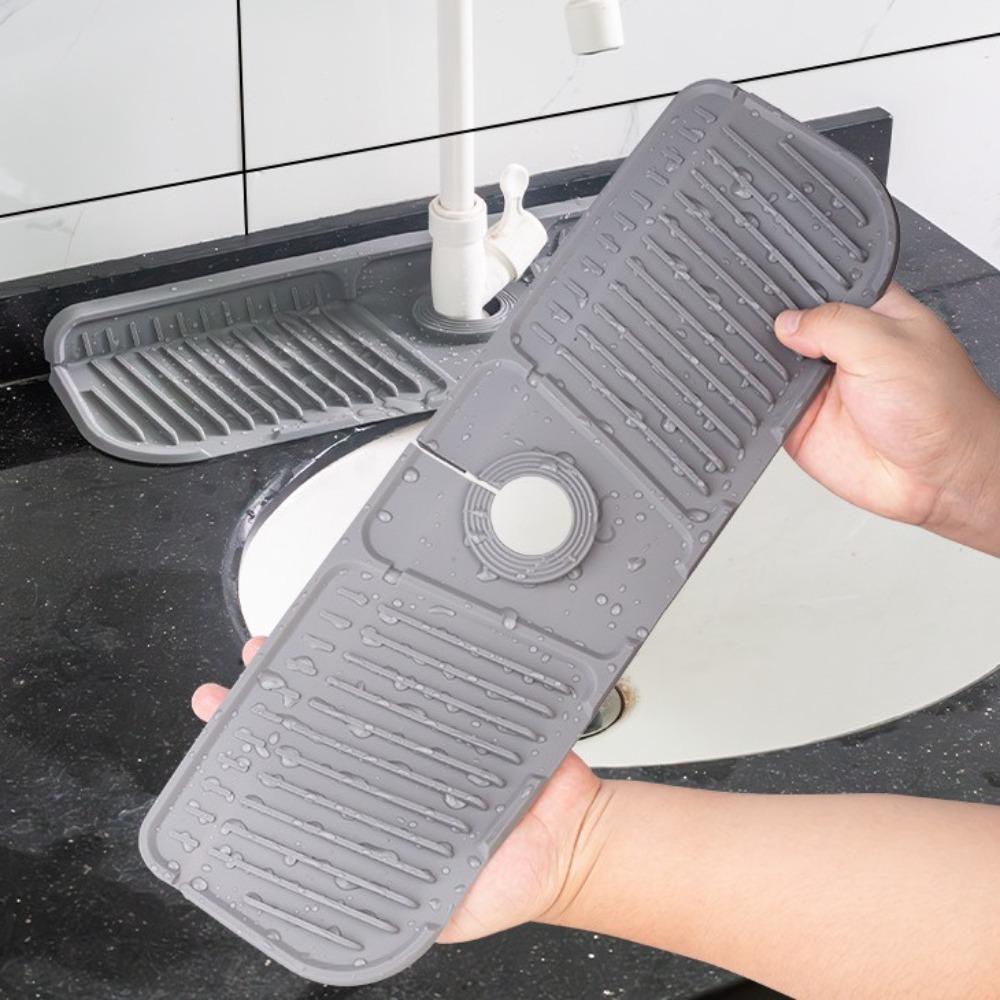 Faucet accessories Water Catcher Mat Silicone Sink Splash Pad Durable Faucet Mat  Kitchen Bathroom