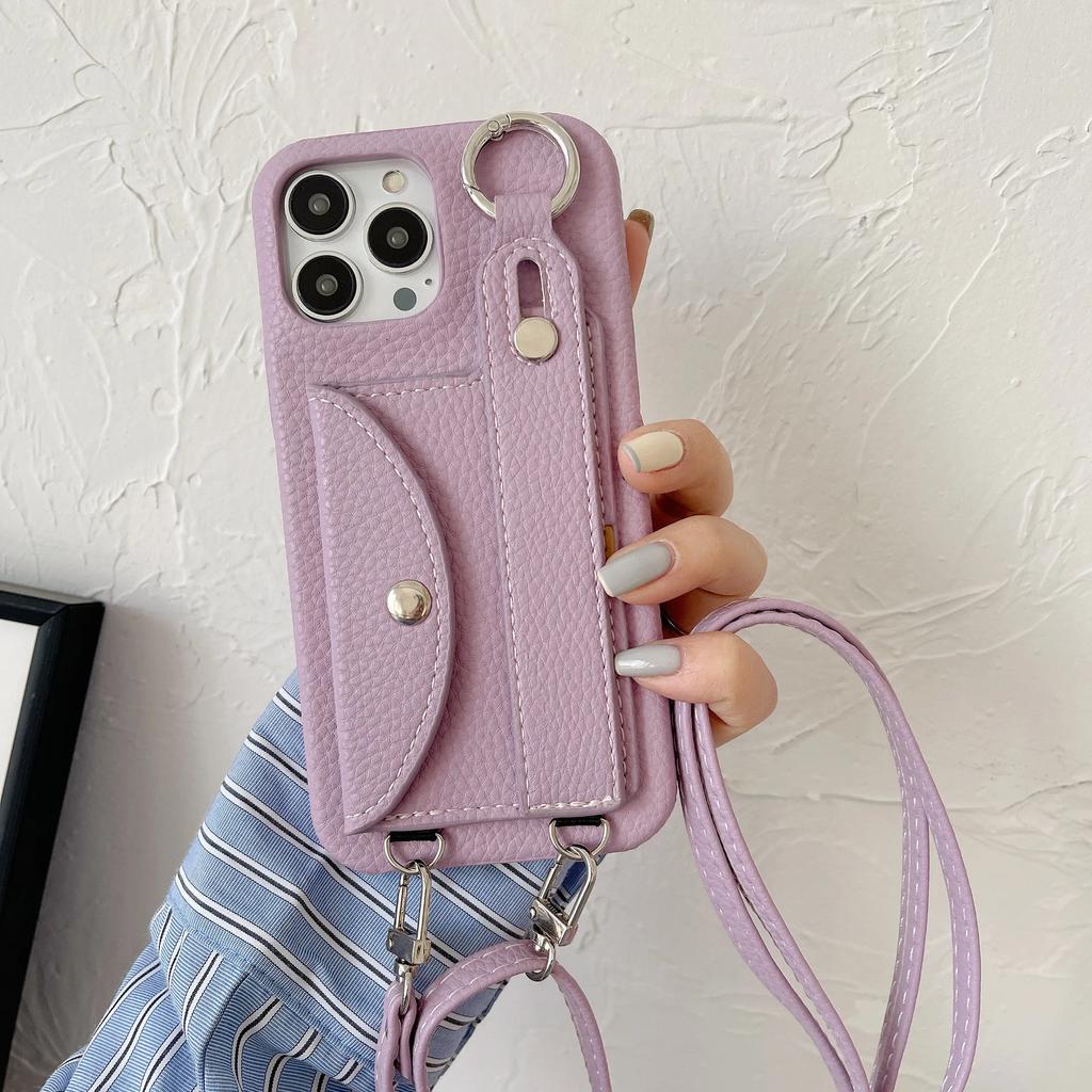 Crossbody Lanyard Wrist Strap Case for IPhone 13 12 Mini 15 14 11 Pro XS Max X XR 7 8 Plus Card Holder Wallet Leather Cover
